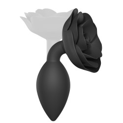 Love to Love Plug anal bijou Open Roses L 9 x 3.8cm Noir